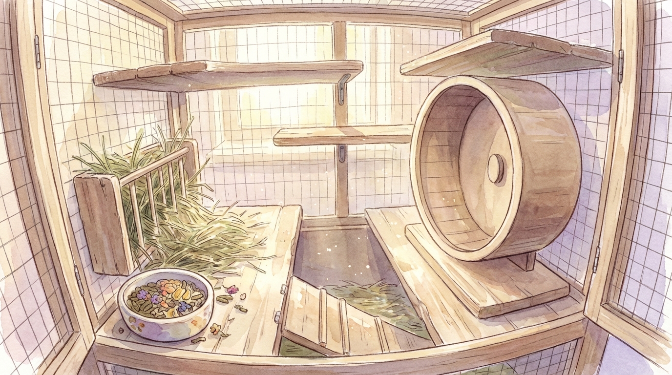 デグーの飼育環境ガイド | ケージ・温度管理・レイアウトの完全マニュアル