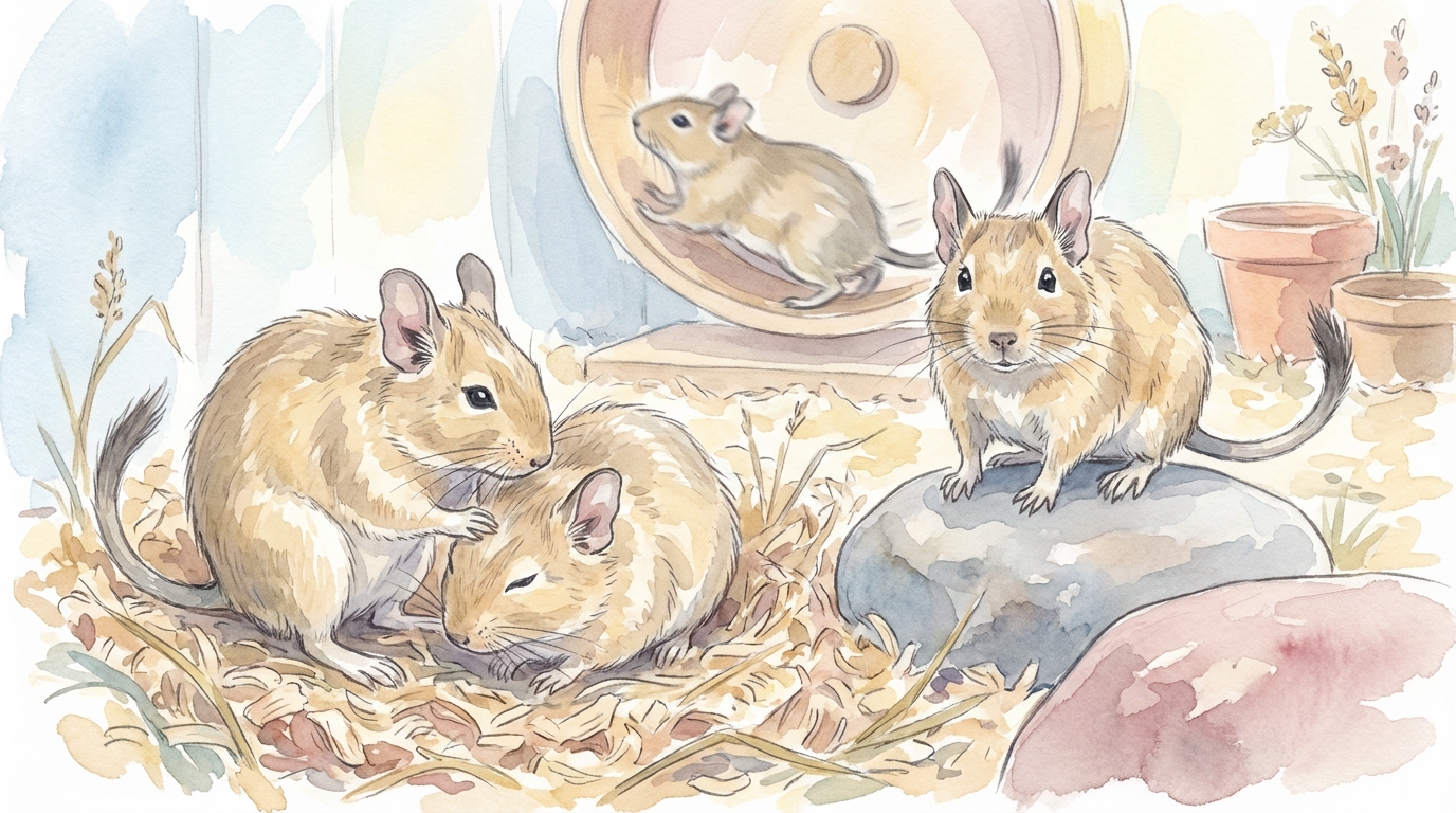 デグーの社会性とコミュニケーション | 鳴き声・多頭飼い・慣らし方ガイド