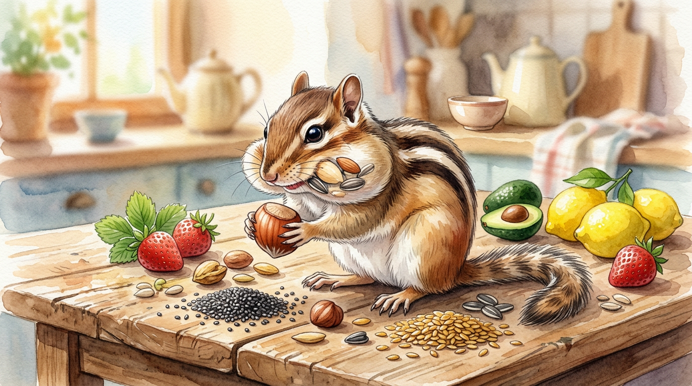 シマリスの食事・栄養ガイド | 季節別の食事管理と貯食行動への対応