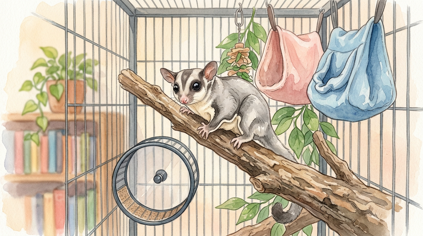 フクロモモンガの飼育環境ガイド | ケージ・温度管理・レイアウトの完全マニュアル