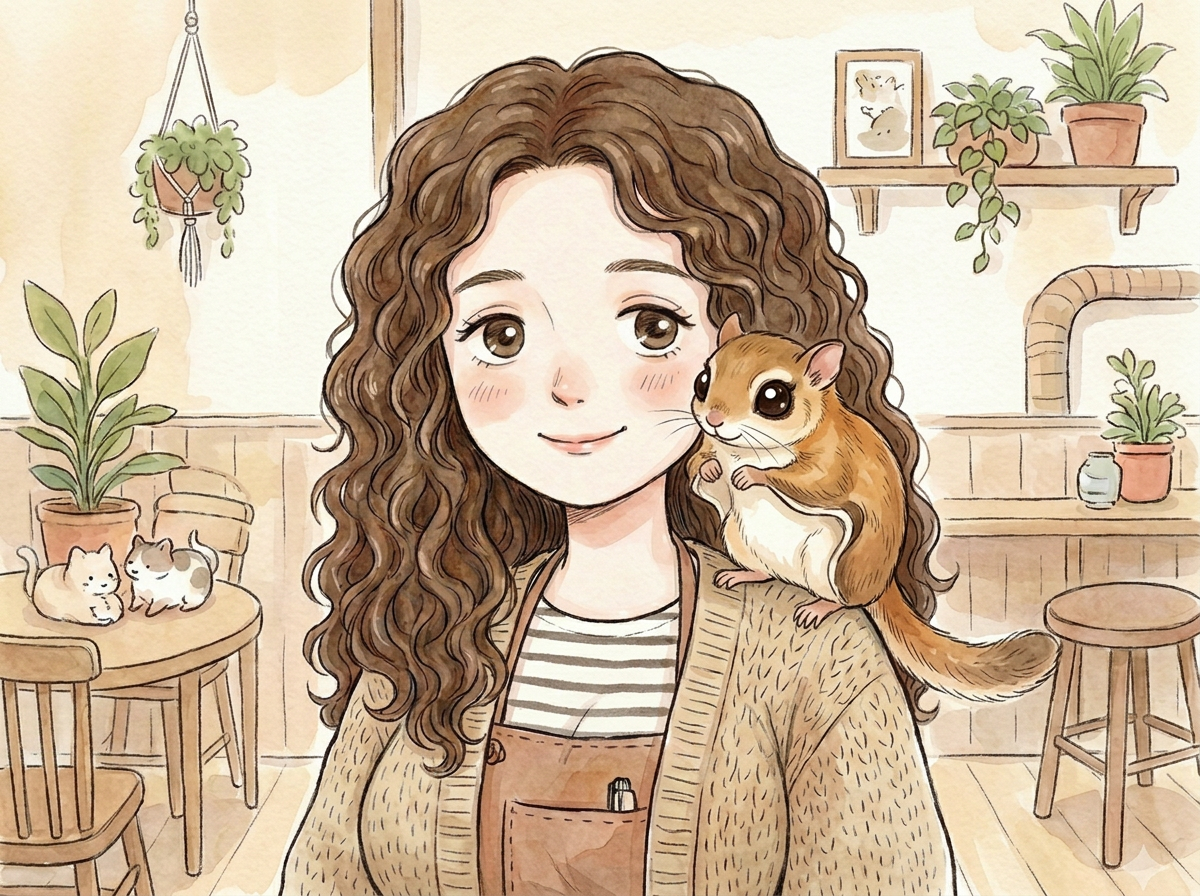 アメリカモモンガについて紹介するまりえ店長