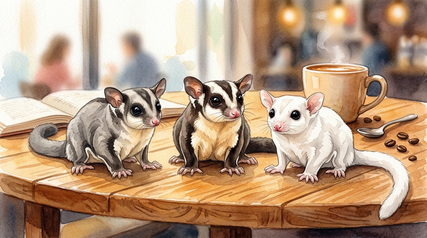 フクロモモンガの主要カラーモルフ一覧